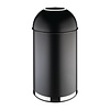Bolero 40 L Black Round Stainless Steel Waste Bin, Lid with Hole Bolero 40 L Black Round Stainless Steel Waste Bin, Lid with Hole