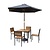 Bolero Accacia Brown Stackable Chair for Outdoor Use (Pack of 4)