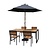 Bolero Accacia Brown Stackable Chair for Outdoor Use (Pack of 4)