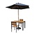 Bolero Accacia Brown Stackable Chair for Outdoor Use (Pack of 4)