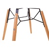 Bolero White Polypropylene Chair with Wooden Legs (Pack of 2)