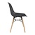 Bolero Grey Polypropylene Chair with Wooden Legs (Pack of 2)