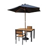 Bolero Brown Stackable Chair with Armrest for Outdoor Use (Pack of 4)