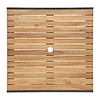 Bolero Square Steel and Acacia Table 800mm