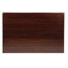 Bolero Rectangular Table Top 800 x 1200 mm, Dark Brown Chipboard