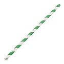Fiesta Green Biodegradowalne słomki | papier | zielone paski