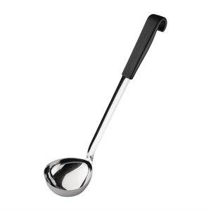 Vogue Wyprzedaż - Chochla kuchenna 130 ml ze stali nierdzewnej, 340 mm, czarna