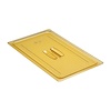 Cambro Plastic Gastronorm Lid 1/2, Yellow-Transparent with Handle, High Temperature Resistant