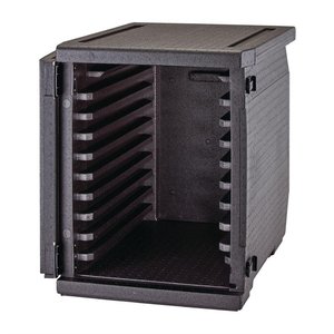 Cambro Pojemnik termoizolacyjny z 9 prowadnicami 126 L, ładowany od frontu, czarny