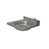 XXLselect Wash Basin, 400 x 350 mm Central Drain, Upright battery with Tradicional Handle