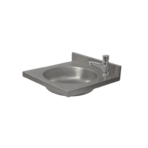 XXLselect Wash Basin, 400 x 400 mm Central Drain with Time Battery and Mixer XXLselect Wash Basin, 400 x 400 mm Central Drain with Time Battery and Mixer