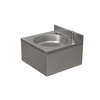 XXLselect Wash Basin, 400x400x(h)220 mm Central Drain, Upright battery with Swiveling Spout