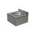 XXLselect Wash Basin, 400x400x(h)220 mm Central Drain, Upright battery with Swiveling Spout