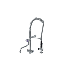 XXLselect Single Hole Deck Mounted Pre-Rinse Faucet with "S" Type Spout and Knobs