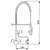 XXLselect Single Hole Deck Mounted Pre-Rinse Faucet with "S" Type Spout and Knobs