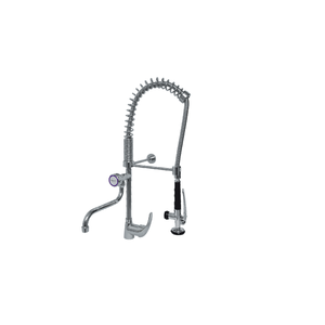 XXLselect Single Hole Deck Mounted Pre-Rinse Faucet with Single Lever and "S" Type Spout