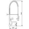 XXLselect Single Hole Deck Mounted Pre-Rinse Faucet with Single Lever and "S" Type Spout