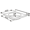 XXLselect Wash Basin, 400 x 400 mm Central Drain