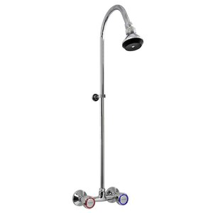 XXLselect Exposed shower mixer with pipe and shower head. XXLselect Exposed shower mixer with pipe and shower head.