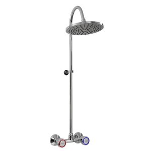 XXLselect Exposed shower mixer with pipe and rain shower head. XXLselect Exposed shower mixer with pipe and rain shower head.