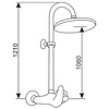 XXLselect Exposed shower mixer with shower tube and rainshower. XXLselect Exposed shower mixer with shower tube and rainshower.