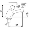 XXLselect Bateria umywalkowa czasowa stojąca jednouchwytowa, przepływ wody 7 L / min., przyłącze 1/2'' XXLselect Bateria umywalkowa czasowa stojąca jednouchwytowa, przepływ wody 7 L / min., przyłącze 1/2''
