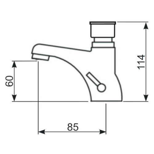 XXLselect Bateria umywalkowa czasowa stojąca jednouchwytowa z mieszaczem bocznym z dwoma elastycznymi wężykami w komplecie, przyłącze 3/8'' XXLselect Bateria umywalkowa czasowa stojąca jednouchwytowa z mieszaczem bocznym z dwoma elastycznymi wężykami w komplecie, przyłącze 3/8''