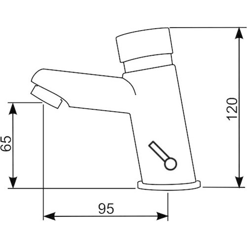 XXLselect Bateria umywalkowa czasowa stojąca jednouchwytowa z mieszaczem, przyłącze 3/8'' XXLselect Bateria umywalkowa czasowa stojąca jednouchwytowa z mieszaczem, przyłącze 3/8''