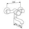 XXLselect Self-Closing Wall-Mounted Basin Faucet with Push Button and 160 or 200 mm Swivel Spout