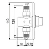 XXLselect Urinal timing valve, concealed