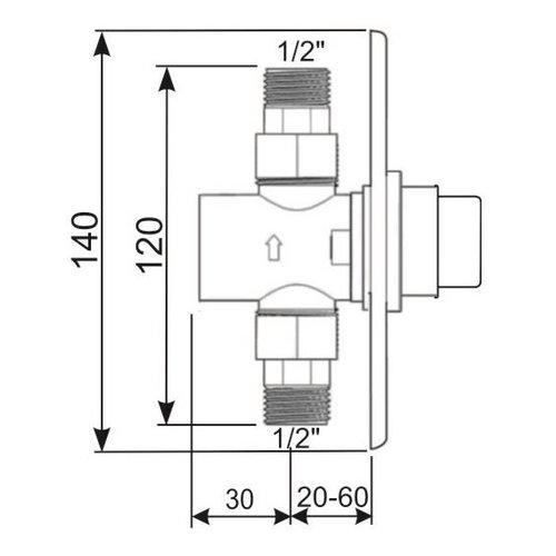 XXLselect Zawór czasowy podtynkowy do pisuaru