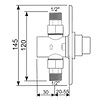 XXLselect Urinal time delay valve, concealed XXLselect Urinal time delay valve, concealed