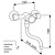 XXLselect Self-Closing Wall-Mounted Basin Faucet with Push Button with Mixer and 160-200 mm Spout