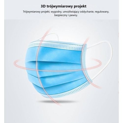 XXLselect Wyprzedaż - Maseczki ochronne na twarz 3-warstwowe