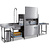 Krupps Zmywarka tunelowa 500 x 500 mm z modułami mycia, płukania końcowego, suszenia i odzysku ciepła, do 200 koszy/h