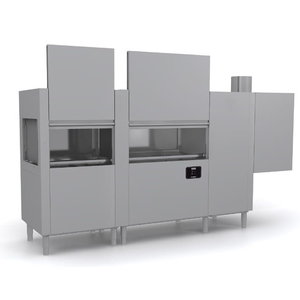 Krupps Zmywarka tunelowa 500 x 500 mm z modułami mycia wstępnego, końcowego płukania i suszenia, do 270 koszy/h Krupps Zmywarka tunelowa 500 x 500 mm z modułami mycia wstępnego, końcowego płukania i suszenia, do 270 koszy/h