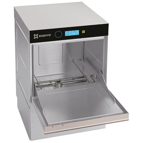 Krupps Undercounter Glasswasher 500 x 500 mm with Cleaning Agent and Rinising Dosing Pupm, up to 40 baskets/h Krupps Undercounter Glasswasher 500 x 500 mm with Cleaning Agent and Rinising Dosing Pupm, up to 40 baskets/h