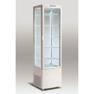 Resto Quality Witryna cukiernicza kwadratowa, 270 L, od 0°C do 12°C, stacjonarna, z oświetleniem LED, biała Resto Quality Witryna cukiernicza kwadratowa, 270 L, od 0°C do 12°C, stacjonarna, z oświetleniem LED, biała