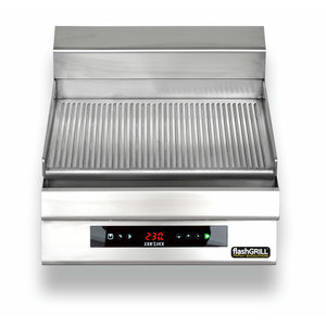 Zernike Countertop Electric Griddle Ribbed, 2,7 kW, 400V with Digital Display