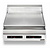 Zernike Countertop Electric Griddle Ribbed, 2 Heating Zones, 5,4 kW, 400V