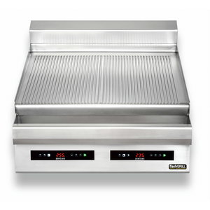Zernike Elektryczna płyta grillowa ryflowana, 2 strefy grzewcze, 7,2 kW, 400V, nastawna z cyfrowym wyświetlaczem Zernike Elektryczna płyta grillowa ryflowana, 2 strefy grzewcze, 7,2 kW, 400V, nastawna z cyfrowym wyświetlaczem