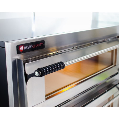 Resto Quality Single Deck Electric Pizza Oven 10,2 kW, 6 x Ø 40 cm, with Raised Chamber and Electronic Panel Resto Quality Single Deck Electric Pizza Oven 10,2 kW, 6 x Ø 40 cm, with Raised Chamber and Electronic Panel