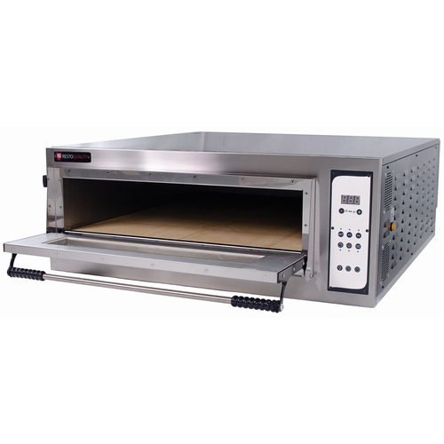 Resto Quality Single Deck Electric Pizza Oven 6,9 kW, 4 Pizza with Raised Chamber Resto Quality Single Deck Electric Pizza Oven 6,9 kW, 4 Pizza with Raised Chamber
