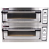 Resto Quality Double Deck Electric Pizza Oven 20,4 kW, 12 x Ø 40 cm, with Electronic Panel