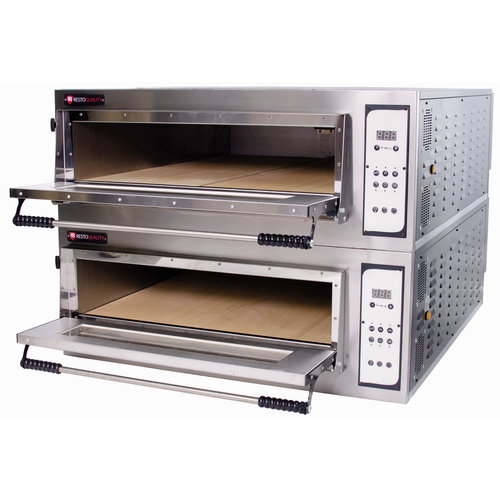Resto Quality Double Deck Electric Pizza Oven 20,4 kW, 12 x Ø 35 cm, with Electronic Panel Resto Quality Double Deck Electric Pizza Oven 20,4 kW, 12 x Ø 35 cm, with Electronic Panel