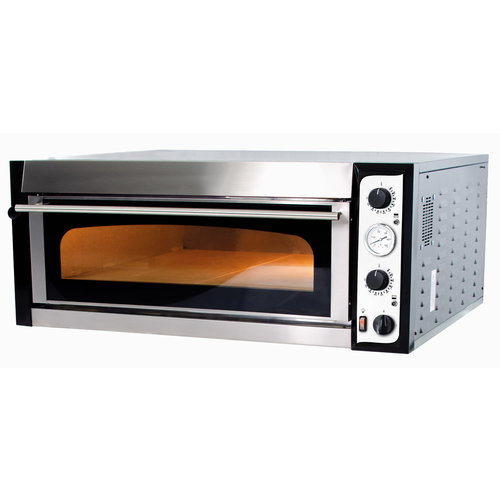 Resto Quality Single Deck Electric Pizza Oven 9,0 kW, 6 x Ø 36 cm, with Double Glazing Resto Quality Single Deck Electric Pizza Oven 9,0 kW, 6 x Ø 36 cm, with Double Glazing