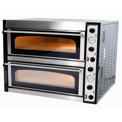 Resto Quality Double Deck Electric Pizza Oven 12 kW, 8 x Ø 36 cm, with Double Glazing Resto Quality Double Deck Electric Pizza Oven 12 kW, 8 x Ø 36 cm, with Double Glazing