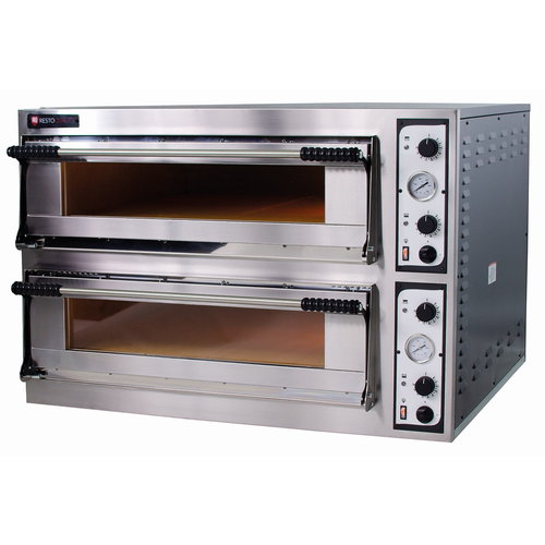 Resto Quality Double Deck Electric Pizza Oven 18 kW, 12 x Ø 36 cm