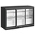 Resto Quality Triple Sliding Doors Back Bar Cooler 325 L, from 2 °C to 8 °C, Black