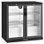 Resto Quality Double Hinged Doors Back Bar Cooler 208 L, from 2 °C to 8 °C, Black